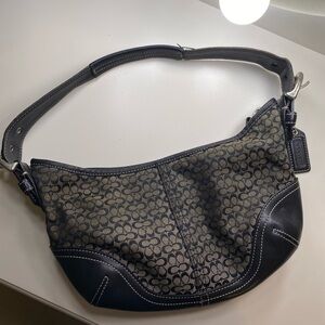 Coach Black Signature Shoulder Bag